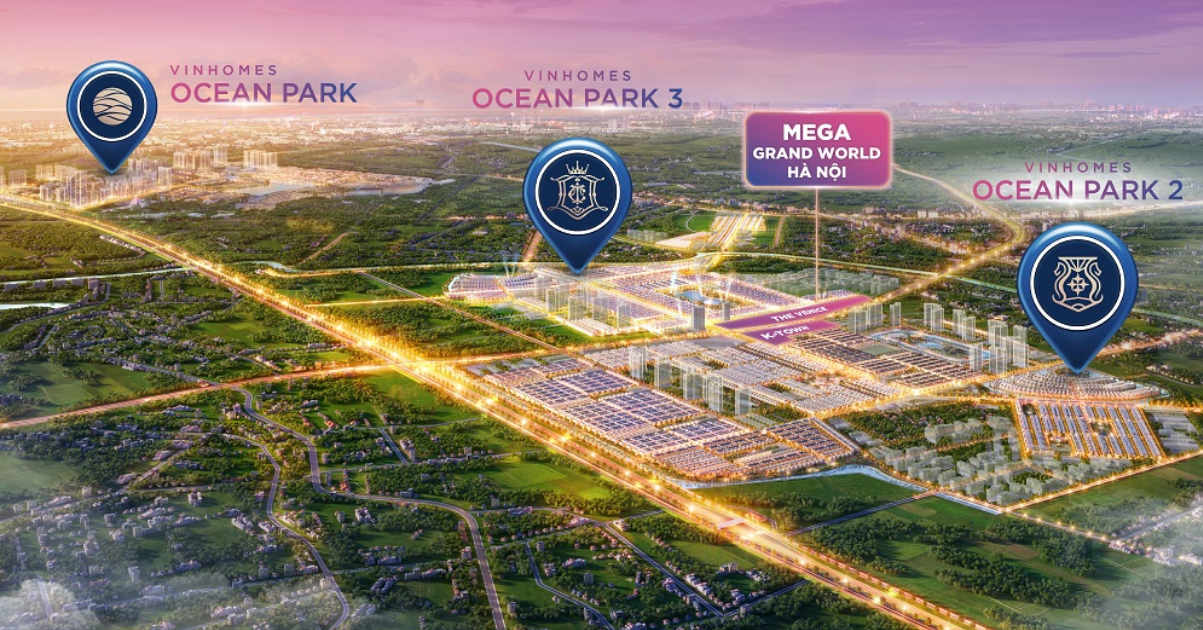 Vị trí dự án Mega Grand World Hà Nội